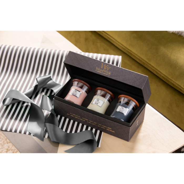WoodWick-Hourglass-Geurkaars-Deluxe-Cadeauset-2 WoodWick Hourglass Geurkaars Deluxe Cadeauset - Afbeelding 2