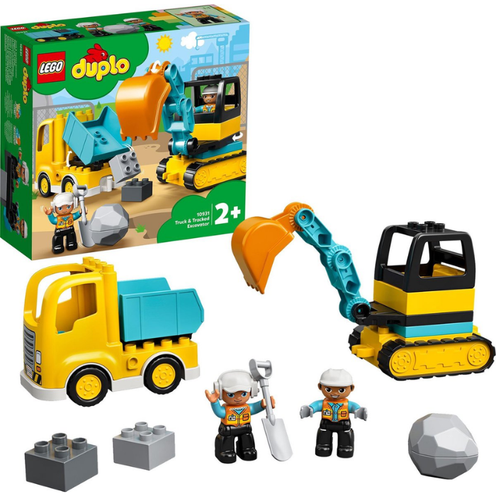 LEGO-DUPLO-Truck-Graafmachine-met-rupsbanden-1 LEGO DUPLO Truck & Graafmachine met rupsbanden