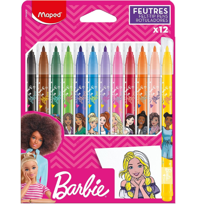 Maped-Barbie-viltstiften-12-stuks-1 Maped Barbie viltstiften - 12 stuks