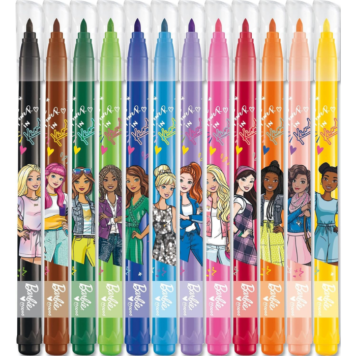 Maped-Barbie-viltstiften-12-stuks-2 Maped Barbie viltstiften - 12 stuks - Afbeelding 2