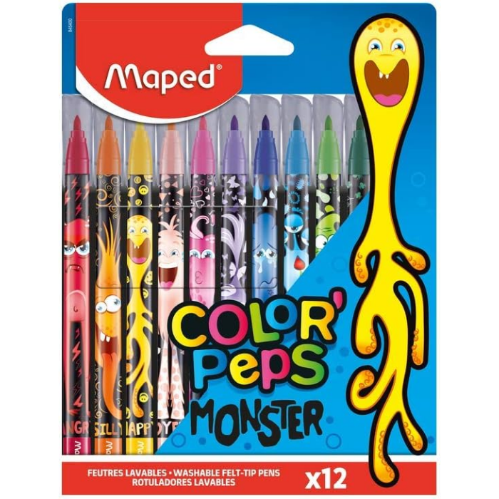 Maped-Monster-viltstiften-12stuks-1 Maped Monster viltstiften - 12 stuks