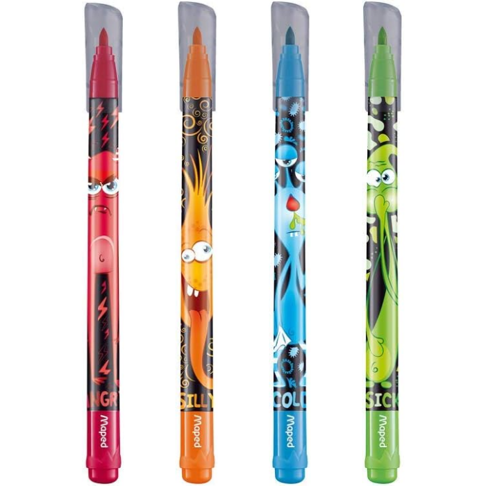 Maped-Monster-viltstiften-12stuks-2 Maped Monster viltstiften - 12 stuks - Afbeelding 2